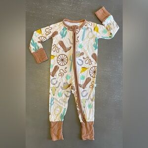 3-6m Little Sleepies Wild West Bamboo Zippy